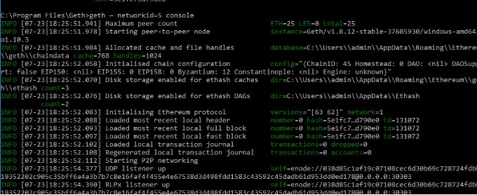 private network ethereum peer disappear